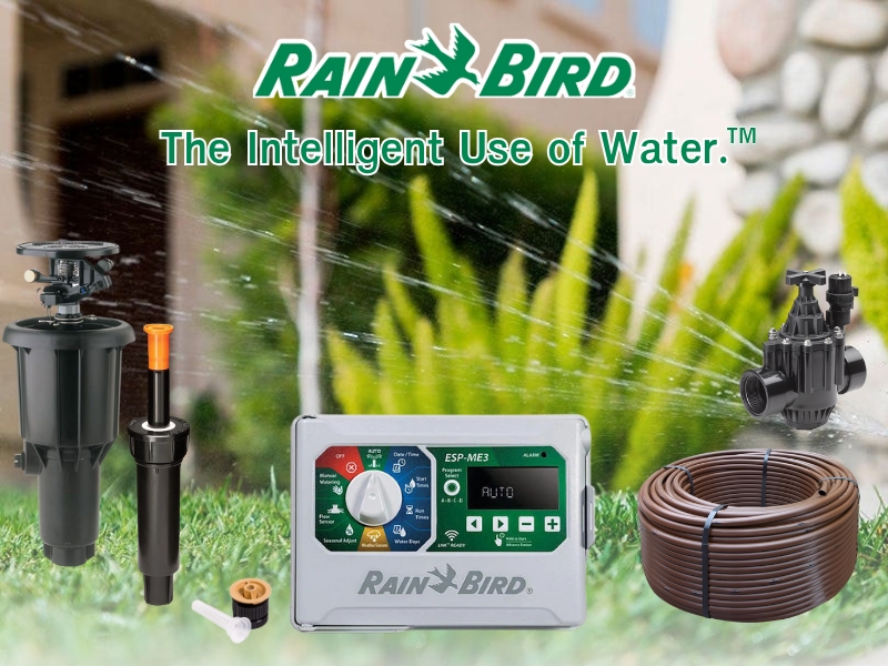 Rain Bird เป็นแบรนด์ชั้นนำระดับโลกที่เชี่ยวชาญด้านระบบชลประทาน หรือระบบรดน้ำ โดยเฉพาะอย่างยิ่งสำหรับงานภูมิทัศน์ สวน สนามกอล์ฟ และการเกษตร